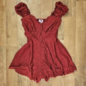 Heart & Heels Red Romper